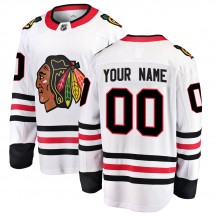 Men's Fanatics Branded Chicago Blackhawks Custom White Custom Away Jersey - Breakaway