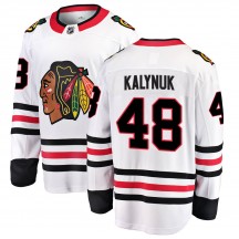 Men's Fanatics Branded Chicago Blackhawks Wyatt Kalynuk White Away Jersey - Breakaway