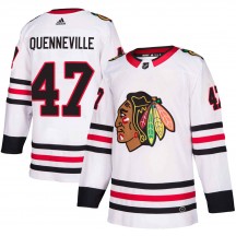 Youth Adidas Chicago Blackhawks John Quenneville White ized Away Jersey - Authentic