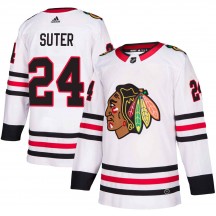 Youth Adidas Chicago Blackhawks Pius Suter White Away Jersey - Authentic