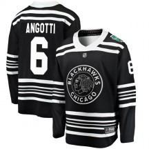 Men's Fanatics Branded Chicago Blackhawks Lou Angotti Black 2019 Winter Classic Jersey - Breakaway