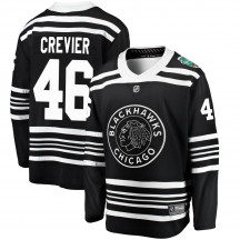 Men's Fanatics Branded Chicago Blackhawks Louis Crevier Black 2019 Winter Classic Jersey - Breakaway