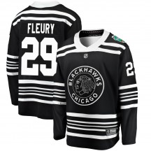 Men's Fanatics Branded Chicago Blackhawks Marc-Andre Fleury Black 2019 Winter Classic Jersey - Breakaway
