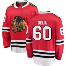 Youth Fanatics Branded Chicago Blackhawks Collin Delia Red Home Jersey - Breakaway