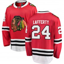 Youth Fanatics Branded Chicago Blackhawks Sam Lafferty Red Home Jersey - Breakaway