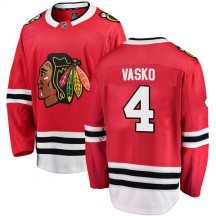 Youth Fanatics Branded Chicago Blackhawks Elmer Vasko Red Home Jersey - Breakaway