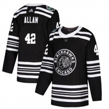 Men's Adidas Chicago Blackhawks Nolan Allan Black 2019 Winter Classic Jersey - Authentic