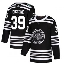 Men's Adidas Chicago Blackhawks Enrico Ciccone Black 2019 Winter Classic Jersey - Authentic