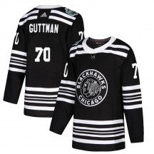 Men's Adidas Chicago Blackhawks Cole Guttman Black 2019 Winter Classic Jersey - Authentic