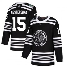 Men's Adidas Chicago Blackhawks Eric Nesterenko Black 2019 Winter Classic Jersey - Authentic