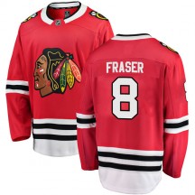 Men's Fanatics Branded Chicago Blackhawks Curt Fraser Red Home Jersey - Breakaway