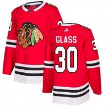 Men's Adidas Chicago Blackhawks Jeff Glass Red Home Jersey - Authentic