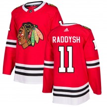 Men's Adidas Chicago Blackhawks Taylor Raddysh Red Home Jersey - Authentic