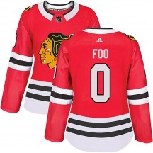 Women's Adidas Chicago Blackhawks Parker Foo Red Home Jersey - Authentic
