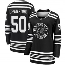 Women's Fanatics Branded Chicago Blackhawks Corey Crawford Black Breakaway Alternate 2019/20 Jersey - Premier