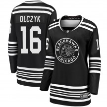 Women's Fanatics Branded Chicago Blackhawks Ed Olczyk Black Breakaway Alternate 2019/20 Jersey - Premier