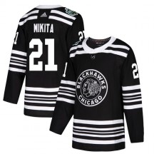Youth Adidas Chicago Blackhawks Stan Mikita Black 2019 Winter Classic Jersey - Authentic
