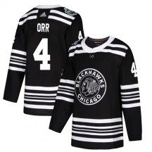 Youth Adidas Chicago Blackhawks Bobby Orr Black 2019 Winter Classic Jersey - Authentic