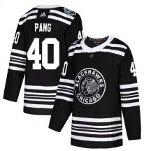 Youth Adidas Chicago Blackhawks Darren Pang Black 2019 Winter Classic Jersey - Authentic