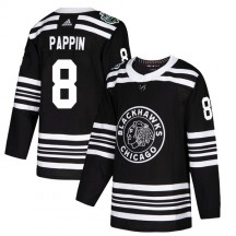 Youth Adidas Chicago Blackhawks Jim Pappin Black 2019 Winter Classic Jersey - Authentic