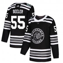 Youth Adidas Chicago Blackhawks Nick Seeler Black 2019 Winter Classic Jersey - Authentic