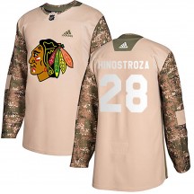 Youth Adidas Chicago Blackhawks Vinnie Hinostroza Camo Veterans Day Practice Jersey - Authentic