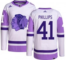 Men's Adidas Chicago Blackhawks Isaak Phillips Hockey Fights Cancer Jersey - Authentic
