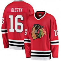 Men's Fanatics Branded Chicago Blackhawks Ed Olczyk Red Breakaway Heritage Jersey - Premier
