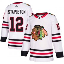 Men's Adidas Chicago Blackhawks Pat Stapleton White Away Jersey - Authentic