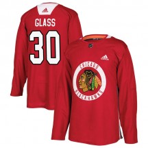 Youth Adidas Chicago Blackhawks Jeff Glass Red Home Practice Jersey - Authentic