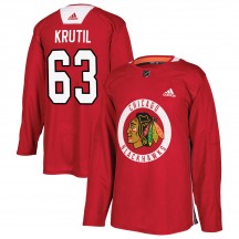 Youth Adidas Chicago Blackhawks Michael Krutil Red Home Practice Jersey - Authentic