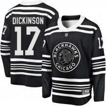 Youth Fanatics Branded Chicago Blackhawks Jason Dickinson Black Breakaway Alternate 2019/20 Jersey - Premier
