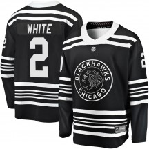 Youth Fanatics Branded Chicago Blackhawks Bill White White Breakaway Black Alternate 2019/20 Jersey - Premier