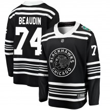 Youth Fanatics Branded Chicago Blackhawks Nicolas Beaudin Black ized 2019 Winter Classic Jersey - Breakaway