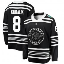 Youth Fanatics Branded Chicago Blackhawks Dominik Kubalik Black 2019 Winter Classic Jersey - Breakaway