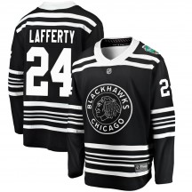 Youth Fanatics Branded Chicago Blackhawks Sam Lafferty Black 2019 Winter Classic Jersey - Breakaway