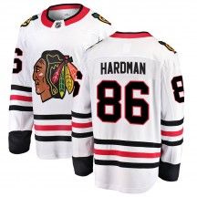 Youth Fanatics Branded Chicago Blackhawks Mike Hardman White Away Jersey - Breakaway
