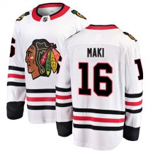 Youth Fanatics Branded Chicago Blackhawks Chico Maki White Away Jersey - Breakaway