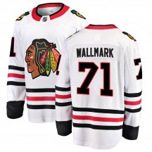 Youth Fanatics Branded Chicago Blackhawks Lucas Wallmark White Away Jersey - Breakaway