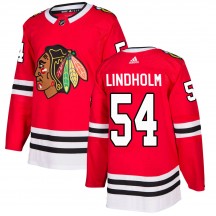 Youth Adidas Chicago Blackhawks Anton Lindholm Red Home Jersey - Authentic