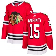 Men's Adidas Chicago Blackhawks Artem Anisimov Red Jersey - Authentic