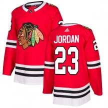 Men's Adidas Chicago Blackhawks Michael Jordan Red Jersey - Authentic