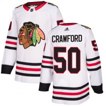 Men's Adidas Chicago Blackhawks Corey Crawford White Jersey - Authentic