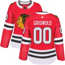 Women's Adidas Chicago Blackhawks Clark Griswold Red Home Jersey - Authentic