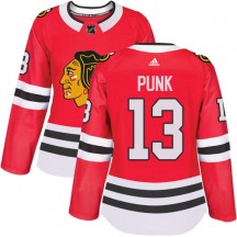 Women's Adidas Chicago Blackhawks CM Punk Red Home Jersey - Authentic