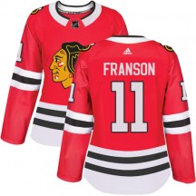 Women's Adidas Chicago Blackhawks Cody Franson Red Home Jersey - Authentic