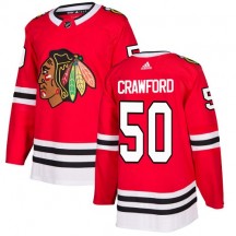 Men's Adidas Chicago Blackhawks Corey Crawford Red Home Jersey - Premier