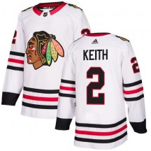 Women's Adidas Chicago Blackhawks Duncan Keith White Away Jersey - Authentic