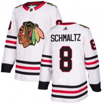 Youth Adidas Chicago Blackhawks Nick Schmaltz White Away Jersey - Authentic