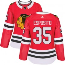Women's Adidas Chicago Blackhawks Tony Esposito Red Home Jersey - Authentic